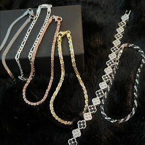 Variety of 925 Sterling Silver, Gold sterling silver bracelets SOLD SEPARATELY